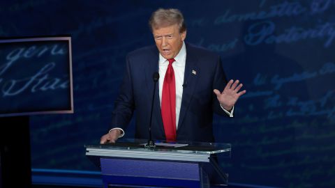 Former President Donald Trump at The National Constitution Center on September 10 in Philadelphia.