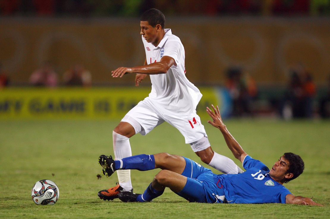 Briggs playing for England in the Under-20 World Cup in 2009.