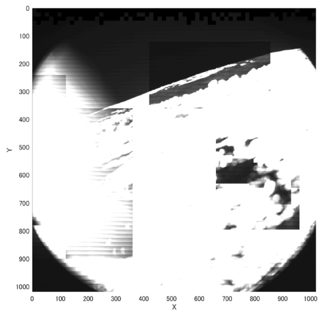 The spacecraft's Star Tracker took an overexposed image of the northern slope.