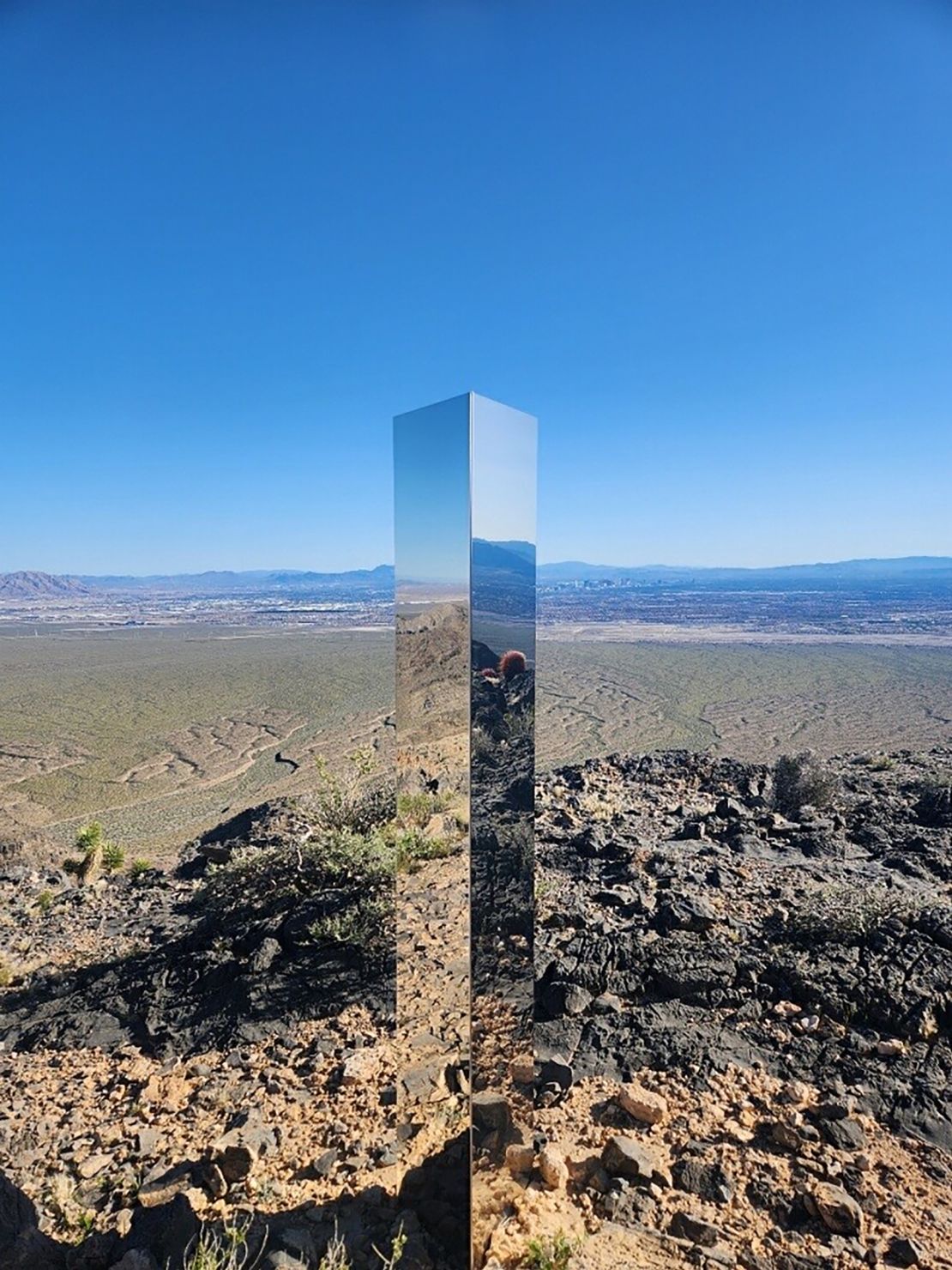 The Las Vegas Metropolitan Police Department spotted the "mysterious monolith" over the weekend.