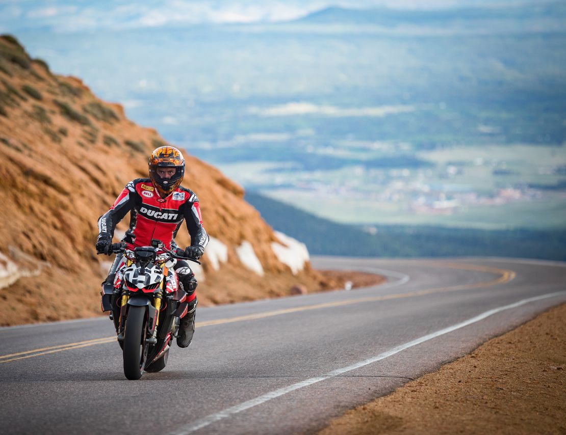 The Pikes Peak International Hill Climb took place over a 12.42 mile course with 156 corners finishing at 14,110 feet at the summit of Pikes Peak.