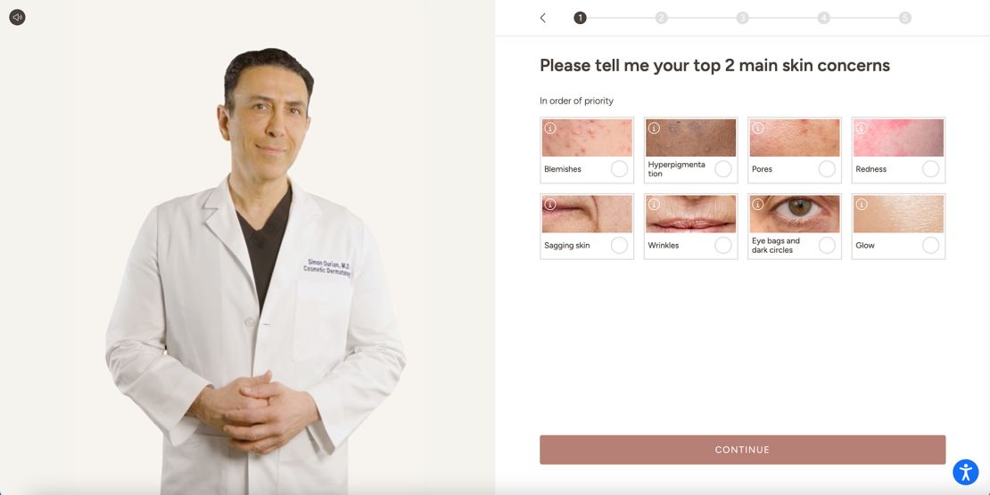 Dr. Simon Ourian uses an AI-powered portal to deliver a skin analysis report to patients remotely.