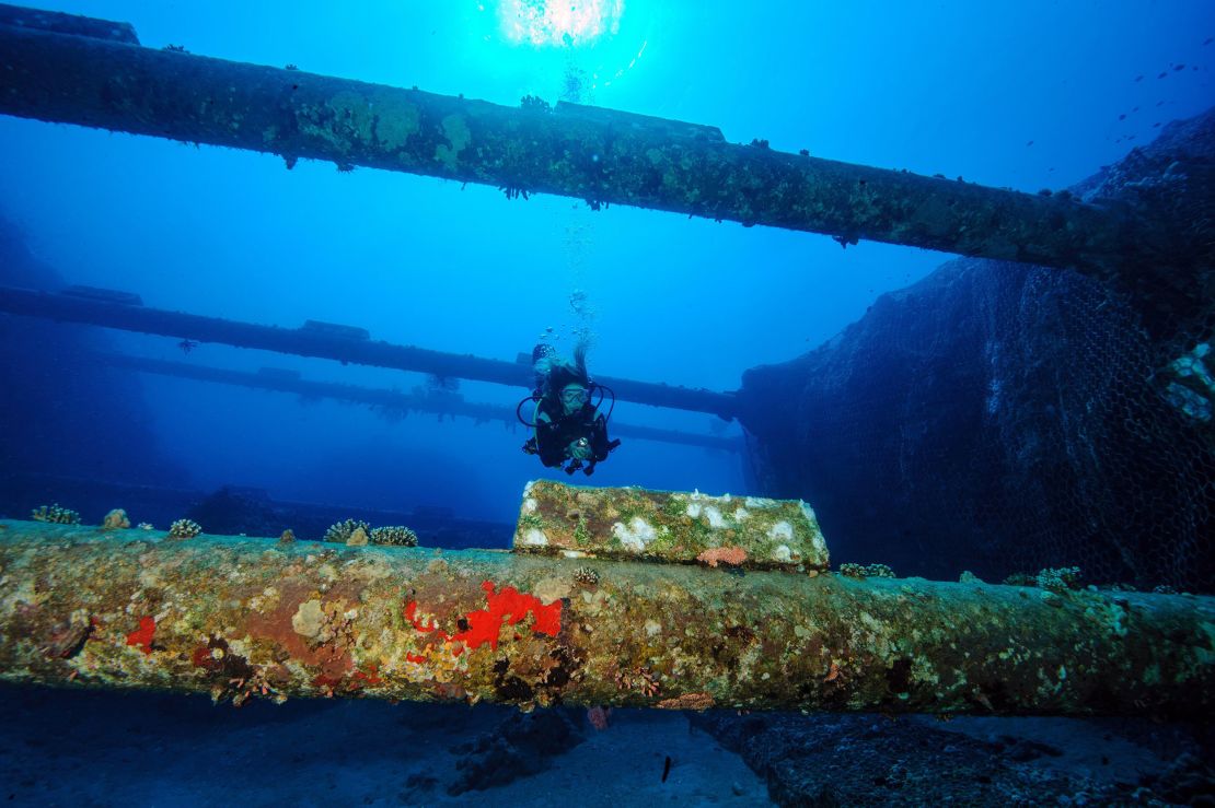 Part of a submarine internet cable between Aqaba in Jordan and Taba, Egypt, in the Red Sea. Internet connectors have also been damaged at sea.