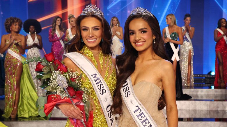 Mandatory Credit: Photo by Chelsea Lauren/Shutterstock for Miss USA (14131799fi)
Miss Utah USA 2023 Noelia Voigt and Teen USA - New Jersey teen UmaSofia Srivastava
72nd Miss USA Pageant, Show, Grand Sierra Resort, Reno, Nevada, USA - 29 Sep 2023