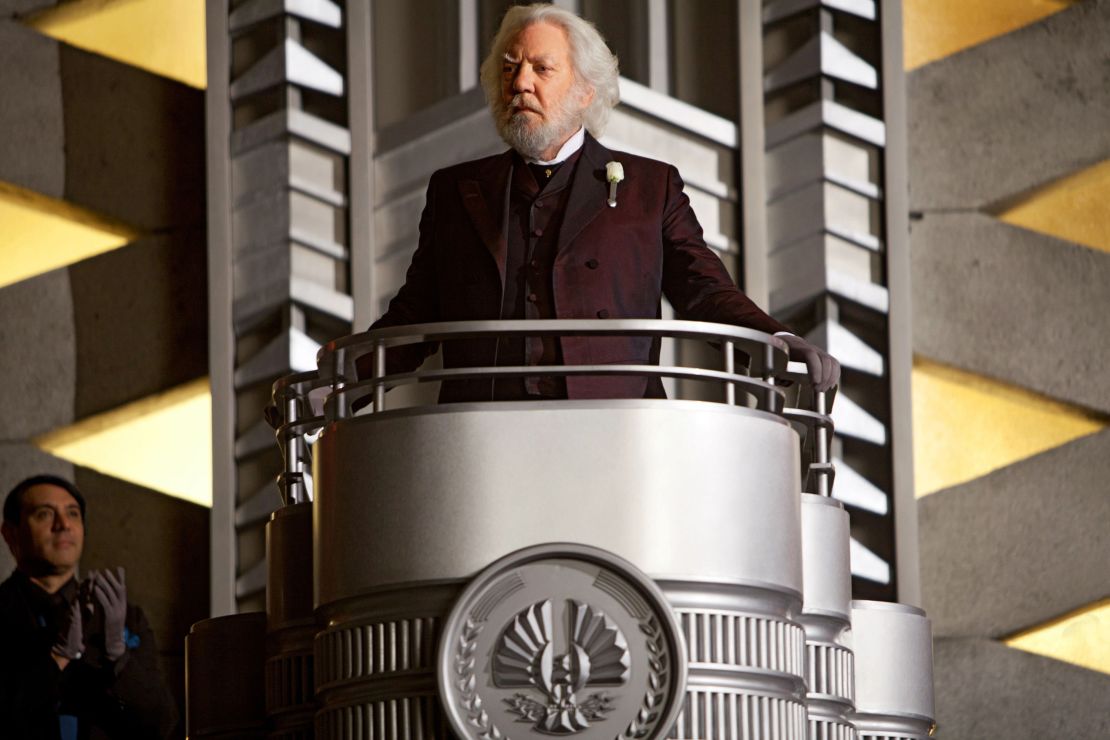 Donald Sutherland in "The Hunger Games," 2012.