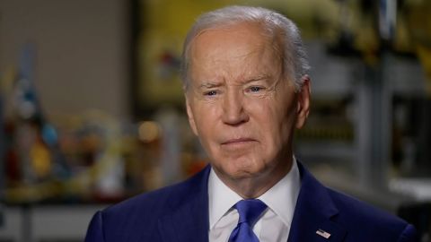 President Joe Biden speaks with CNN’s Erin Burnett during an exclusive interview Wednesday, May 8, in Racine, Wisconsin.