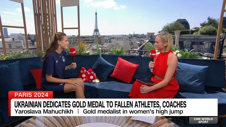 <p>Ukraine’s Yaroslava Mahuchikh dedicated her high jump world record on Sunday night to the nearly 500 athletes and coaches who’ve been killed since Russia’s full scale invasion of Ukraine in March 2022. She joined World Sport's Amanda Davies to talk about it all.</p>