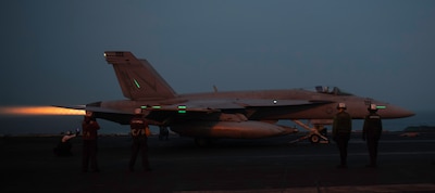 USS Theodore Roosevelt (CVN 71) conducts flight operations with VFA-211 in U.S. 5th Fleet.