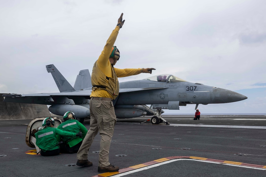 USS Harry S. Truman (CVN 75) conducts flight operations in the Atlantic Ocean.