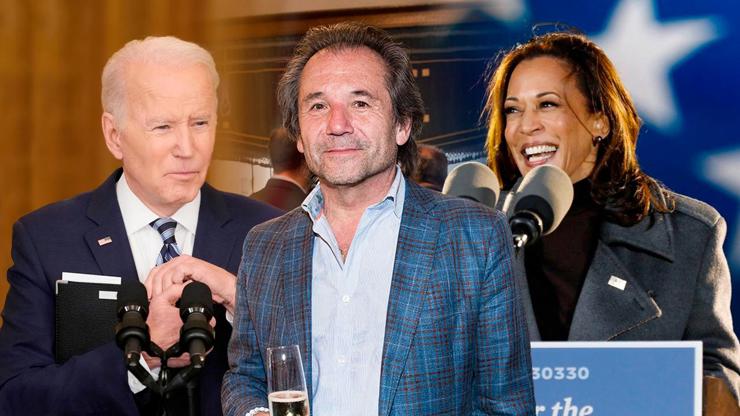 Úřadující prezident USA Joe Biden, Andor Šándor a víceprezidentka Kamala Harris.