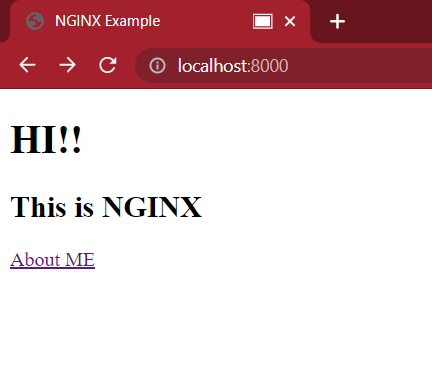 Nginix with Html 