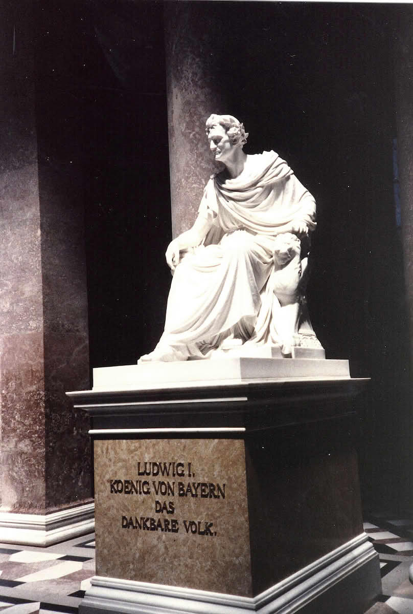 Marmorskulptur af Ludvig 1. af Bayern.