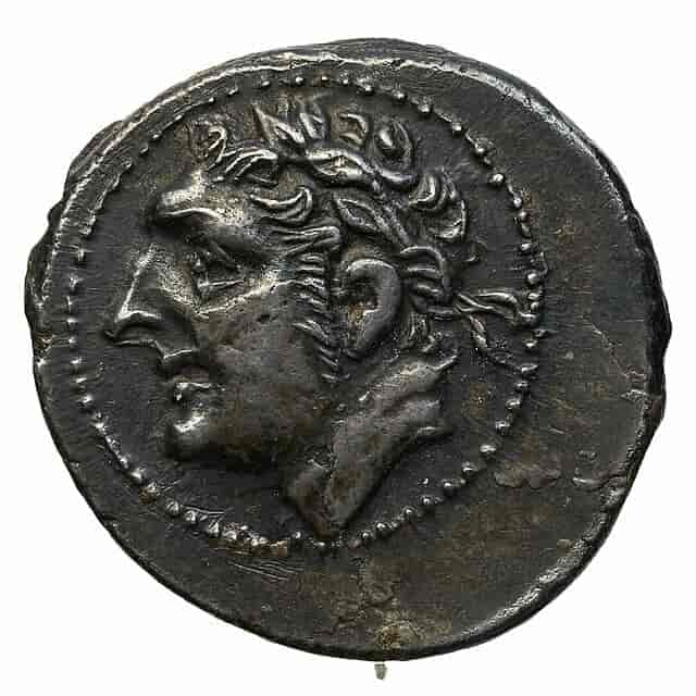 Mønt med afbildning af Jugurtha 