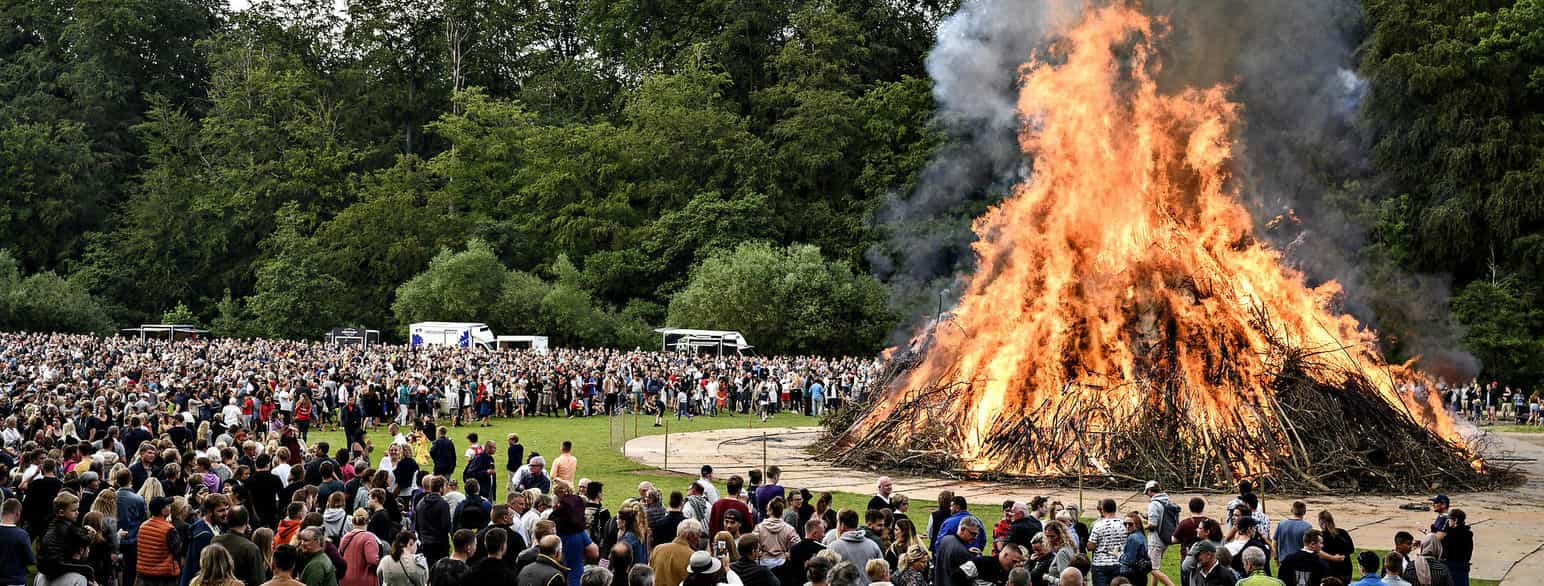 Sankthansbål på Engen i Odense i 2019