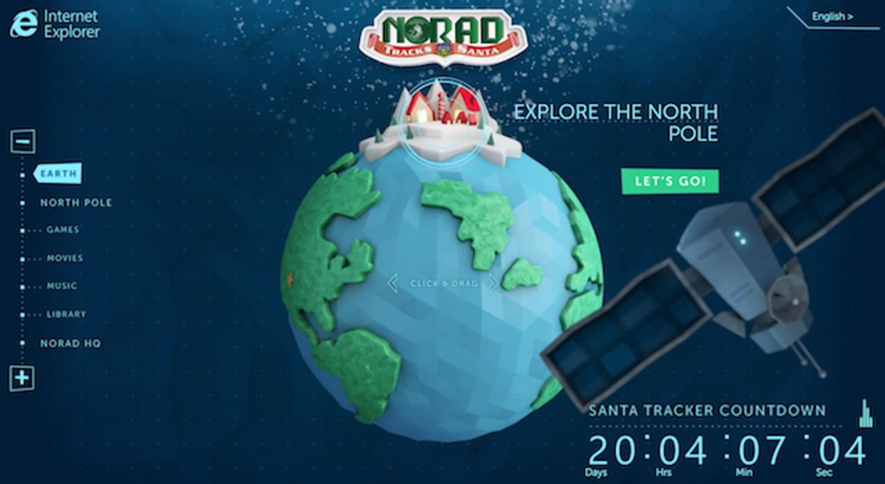 今年もあの人がやってくる！ 北米の空を見守る｢NORAD｣によるサンタ追跡専用サイト（動画あり）