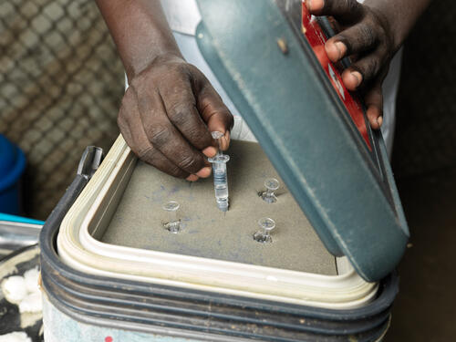 Medical staff in Bentiu, South Sudan, carry out a mass vaccination campaign for hepatitis E – the first-ever in response to an a