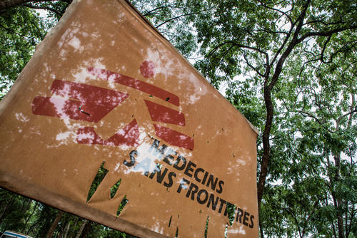 Entrance of MSF hospital in Nduta refugee camp.