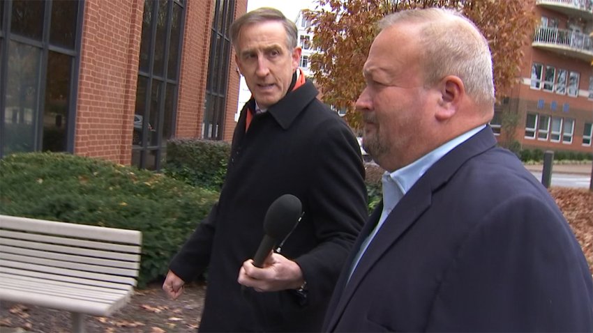 Former Culpeper County Sheriff Scott Jenkins outside the federal courthouse on Charlottesville, Virginia, Nov. 14, 2024