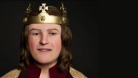 The king's voice is recreated as he recites a medieval manuscript in a display that opened Sunday at the Theatre Royal in the U.K’s ancient city of York.