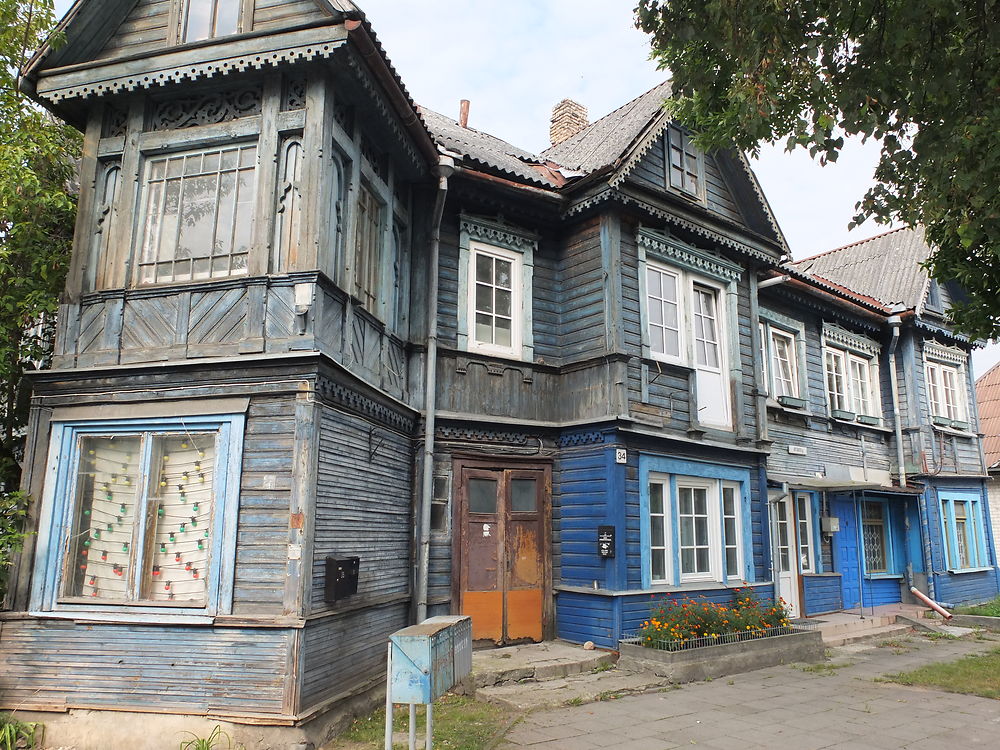 Maison en bois du quartier de Zvoerynas