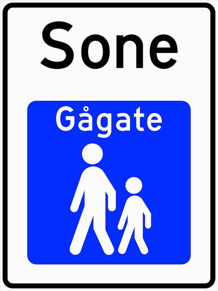 Trafikkskilt nummer 548 Gågate