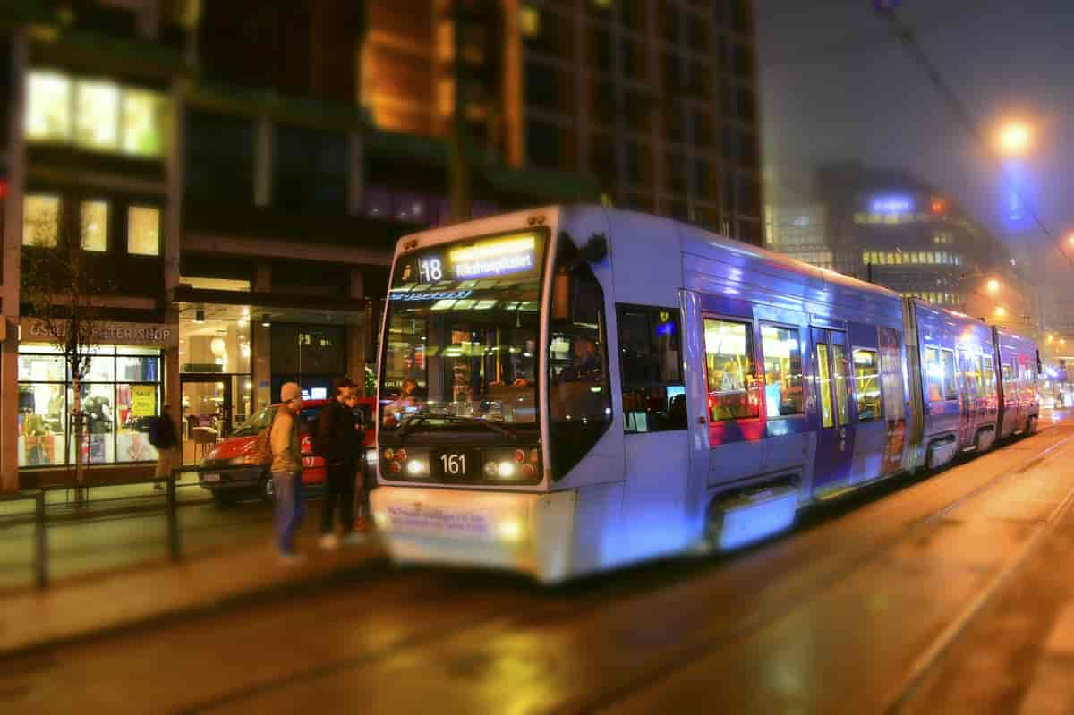 Trikk på Jernbanetorget i Oslo