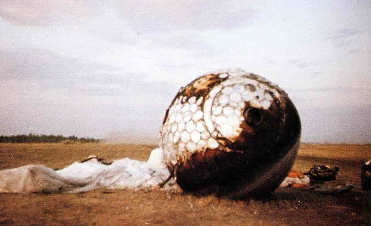 Vostok 1 - kapselen etter landing