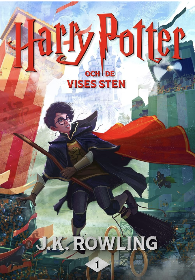 Foto av bokomslag, Harry Potter.