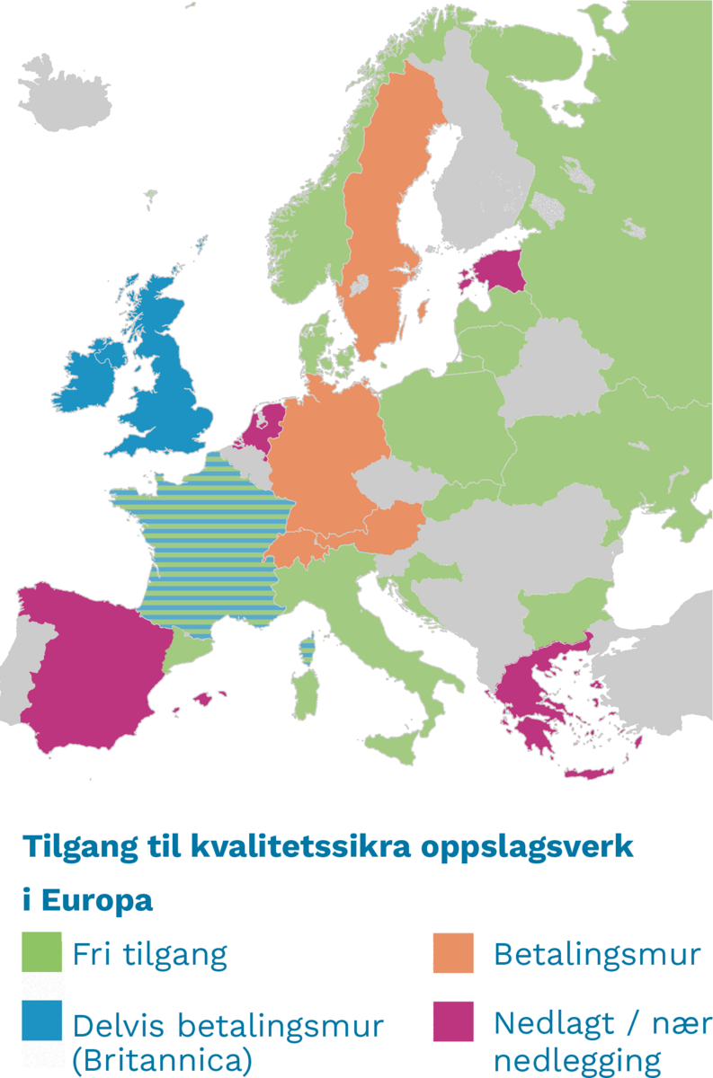 Tilgang til kvalitetssikra oppslagsverk I Europa 