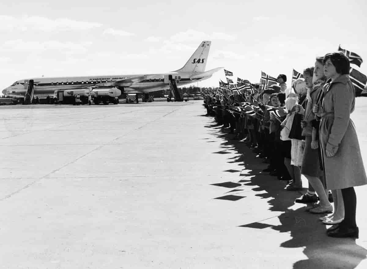 Åpning av ruten Arlanda-Gardermoen-New York 1961