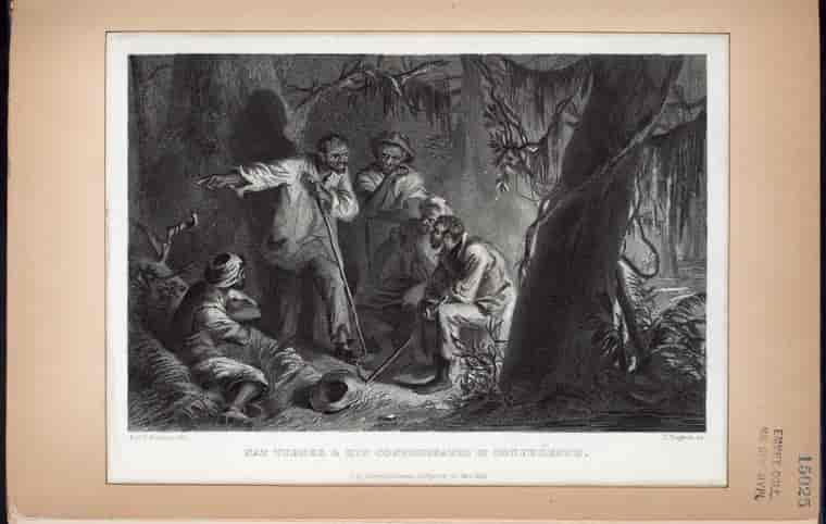 Nat Turner & his confederates in conference.