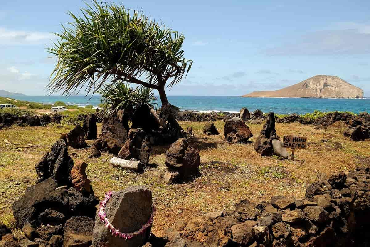 Hellige steiner på Oahu, Hawaii.