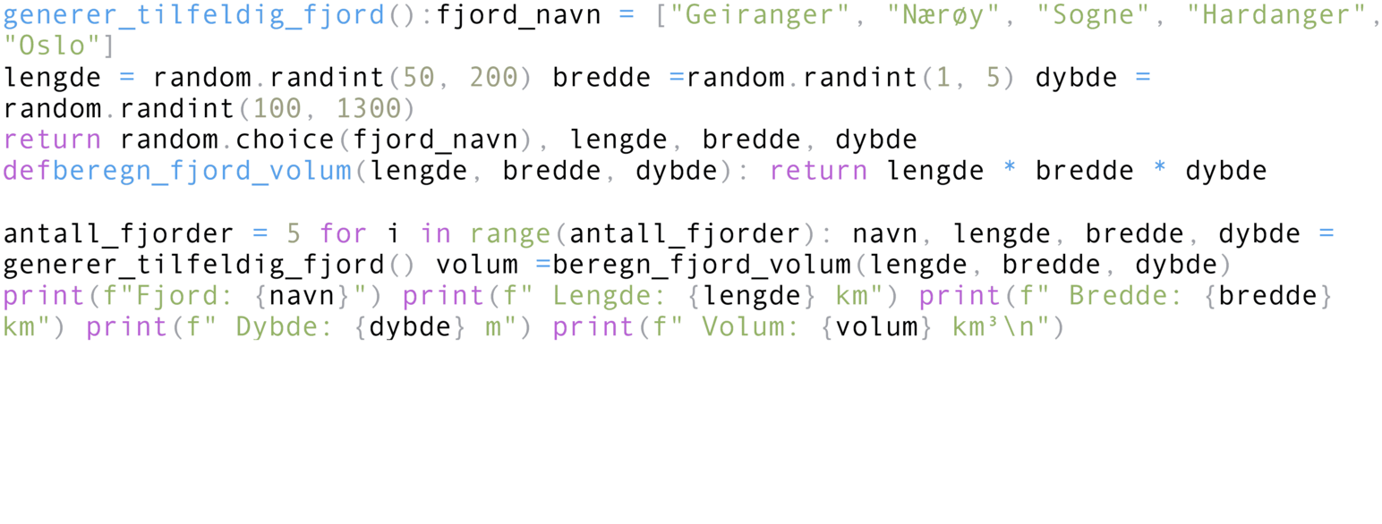 Eksempel på programmeringsspråk