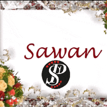 a picture with the name sawan written on it