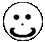 a pixel art of a smiley face with a slight smile on it .