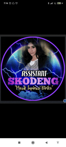 a picture of a woman with the words assistant skodeng on it