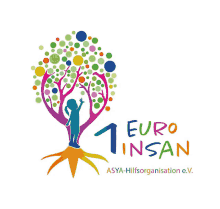 a colorful logo for euro 1 insan asya-hilfsorganisation