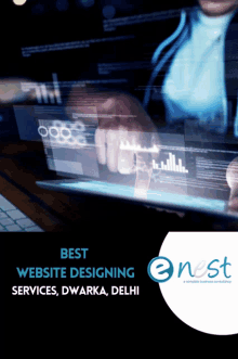 a poster for best website designing services in delhi