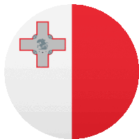 a red white and gray circle with a cross on it