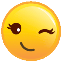 a yellow smiley face with a wink on it 's face