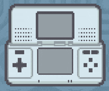 a pixel art drawing of a video game console