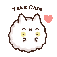 a drawing of a cat with the words take care written above it