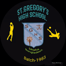 a logo for st. gregory 's high school batch 1983