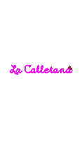 a pink la calletana logo with a butterfly on it