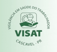 a logo for visat cascavel pr shows a hand holding a man