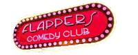 a sign that says flapper 's comedy club