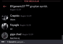 a screenshot of a conversation between giga chad and feyagle