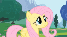 a pixel art drawing of a pony with a sad look on its face