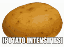 a potato with the words potato intensifies written above it