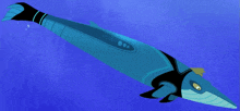 a cartoon whale is swimming in the ocean with bubbles coming out of it 's mouth